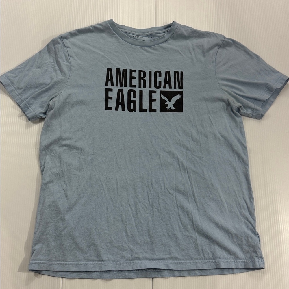 B52. American Eagle Outfitters Light Blue Graphic Tee (L)